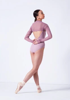 Move Dance Quinn Mesh Shrug -Best Dance Clothing Shop moz0041 frenchmauve back 56775.1681806980