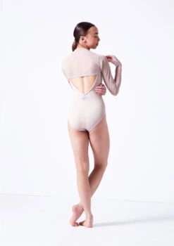 Move Dance Quinn Mesh Shrug -Best Dance Clothing Shop moz0041 latte back 25900.1681806980