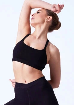 Move Dance Amy Dance Crop Top -Best Dance Clothing Shop moz0251 black front t 59987.1691020259