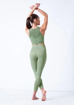 Move Dance Isabelle Seamless Tank Crop Top -Best Dance Clothing Shop moz0502 sage back 12435.1682378357