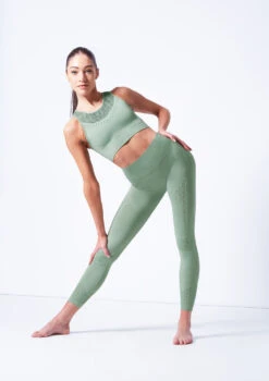 Move Dance Isabelle Seamless Tank Crop Top -Best Dance Clothing Shop moz0502 sage front 2 46509.1682378345