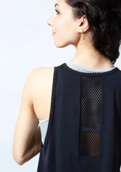 Move Dance Joni Vest -Best Dance Clothing Shop moz0631 black close up back 1 93508.1678885081
