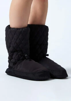 Move Dance Willow Warm Up Booties -Best Dance Clothing Shop moz0901 black front 2 64876.1678885135
