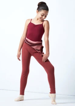 Move Dance Teen Fairytale Striped Knit Dance Warm Up Suit -Best Dance Clothing Shop moz5713 rasp front 3 08244.1678885163