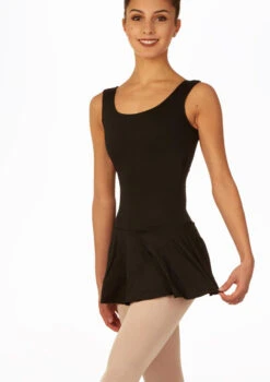So Danca Tank Sleeve Skirted Leotard -Best Dance Clothing Shop so e 10710 so danca tank sleeve skirted leotard black front thumbnail T 76311.1698810475