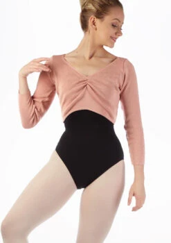 So Danca V-neck Ballet Wrap -Best Dance Clothing Shop so e 11200 so danca v neck ballet wrap pink front thumbnail T 31573.1698810713