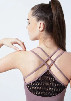 So Danca Girls Macrame Cross Back Leotard -Best Dance Clothing Shop so l 1855 so danca girls macrame cross back leotard purple back no1 78107.1678885830