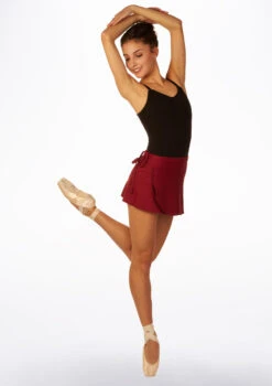So Danca Wrap Dance Skirt -Best Dance Clothing Shop so sl 67 so danca pull on dance skirt red front 31660.1678886171