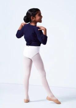 Tappers & Pointers Kids Knit Ballet Wrap -Best Dance Clothing Shop taxclsn navy back 81561.1683935998