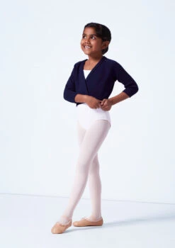 Tappers & Pointers Kids Knit Ballet Wrap -Best Dance Clothing Shop taxclsn navy front 1 26359.1683935998