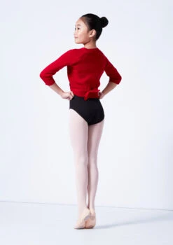 Tappers & Pointers Kids Knit Ballet Wrap -Best Dance Clothing Shop taxclsre red back 24667.1683935998