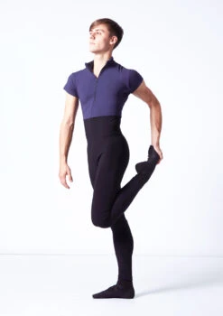 Wear Moi Elan Mens Footless Unitard -Best Dance Clothing Shop wmelan navy blue front 2 85528.1695165825