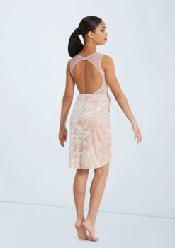 Weissman Velvet Wrap Dress -Best Dance Clothing Shop wn d11427 weissman velvet wrap dress pink back 83176.1648856930