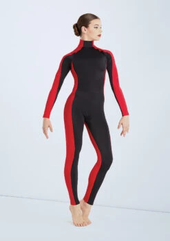 Weissman Destinations 23 Weissman Destinations -Best Dance Clothing Shop wn mt11202 weissman two tone colourblock unitard black red front T 96576.1698840494