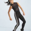 Weissman Sporty Striped Jeggings -Best Dance Clothing Shop wn14547 black 17 18883.1694563057