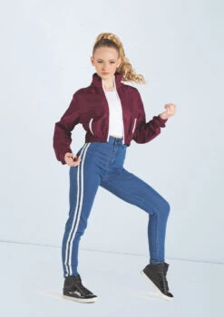 Weissman Sporty Striped Jeggings -Best Dance Clothing Shop wn14547 denim 60 t 87857.1698713425