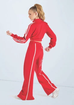 Weissman French Terry Pullover Jacket -Best Dance Clothing Shop wn15424 red 44 48126.1694694085