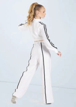 Weissman French Terry Pullover Jacket -Best Dance Clothing Shop wn15424 white 68 43379.1694694085
