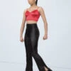 Weissman Vegan Leather Side-Split Pants -Best Dance Clothing Shop wn15511 black 10 82396.1694696011
