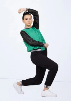 Weissman Striped Trim Varsity Jacket -Best Dance Clothing Shop wn15534 kelly 17 t 48315.1698824360