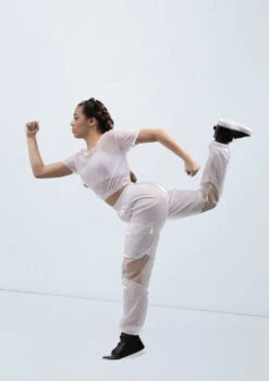 Weissman Mesh Oversized Tee 8 Weissman Mesh Oversized Tee -Best Dance Clothing Shop wn15540 white 11 64392.1694697894