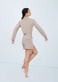 Weissman Cropped Suit Blazer -Best Dance Clothing Shop wn15555 latte 150 22596.1694697936