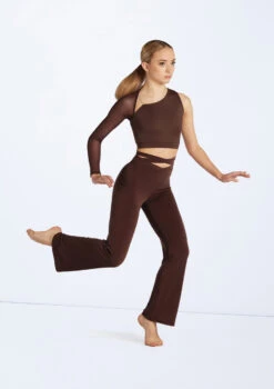 Weissman Strappy Waist Flare Pants 12 Weissman Strappy Waist Flare Pants -Best Dance Clothing Shop wn15599 chocolate 22 69598.1694698450